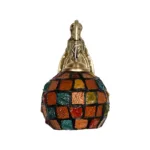 GLOBOSTAR® MERMAID 02389 Vintage Φωτιστικό Τοίχου - Απλίκα με Ντουί 1 x E27 AC 220-240V IP20 - Μπρούτζινο & Πολύχρωμο - Μ17 x Π30 x Υ27cm - Image 2