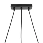 GLOBOSTAR® GLINDER 201-0141 Vintage Κρεμαστό Φωτιστικό Οροφής με Ντουί 3 x E27 AC 220-240V IP20 - Μαύρο & Μελί - Μ53 x Π25 x Υ23cm - Image 6