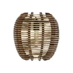 GLOBOSTAR® BOND 205-0050 Boho Φωτιστικό Τοίχου - Απλίκα με Ντουί 1 x E27 AC 220-240V IP20 - Μπεζ - M35 x Π18 x Υ32cm - Image 4