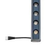 GLOBOSTAR® WASHERMARGO 90150 Μπάρα Φωτισμού Wall Washer LED 24W 2520lm 30° DC 24V Αδιάβροχο IP66 Ultra Θερμό Λευκό 2200K Dimmable - Bridgelux SMD Chip - Γκρι Ανθρακί - Μ100 x Π4 x Υ5cm - 3 Χρόνια Εγγύηση - Image 2