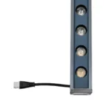 GLOBOSTAR® WASHERMARGO 90151 Μπάρα Φωτισμού Wall Washer LED 24W 2640lm 30° DC 24V Αδιάβροχο IP66 Θερμό Λευκό 2700K Dimmable - Bridgelux SMD Chip - Γκρι Ανθρακί - Μ100 x Π4 x Υ5cm - 3 Χρόνια Εγγύηση - Image 3