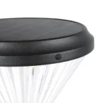 GLOBOSTAR® VEGGIE 90522 Φωτιστικό Κολωνάκι Κήπου LED 10W 500lm 120° με Ενσωματωμένο Φωτοβολταϊκό Panel 6V 2W & Επαναφορτιζόμενη Μπαταρία Li-ion 3.2V 6000mAh με Αισθητήρα Ημέρας-Νύχτας Αδιάβροχο IP65 Ψυχρό Λευκό 6000K - Sanan SMD Chip - Μαύρο - Μ26 x Π26 x Υ60cm - 2 Χρόνια Εγγύηση - Image 3