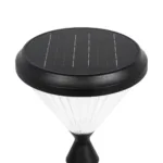 GLOBOSTAR® VEGGIE 90522 Φωτιστικό Κολωνάκι Κήπου LED 10W 500lm 120° με Ενσωματωμένο Φωτοβολταϊκό Panel 6V 2W & Επαναφορτιζόμενη Μπαταρία Li-ion 3.2V 6000mAh με Αισθητήρα Ημέρας-Νύχτας Αδιάβροχο IP65 Ψυχρό Λευκό 6000K - Sanan SMD Chip - Μαύρο - Μ26 x Π26 x Υ60cm - 2 Χρόνια Εγγύηση - Image 4