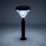 GLOBOSTAR® VEGGIE 90522 Φωτιστικό Κολωνάκι Κήπου LED 10W 500lm 120° με Ενσωματωμένο Φωτοβολταϊκό Panel 6V 2W & Επαναφορτιζόμενη Μπαταρία Li-ion 3.2V 6000mAh με Αισθητήρα Ημέρας-Νύχτας Αδιάβροχο IP65 Ψυχρό Λευκό 6000K - Sanan SMD Chip - Μαύρο - Μ26 x Π26 x Υ60cm - 2 Χρόνια Εγγύηση - Image 8