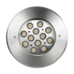 GLOBOSTAR® UNDERWATERTUNI 999-0270 Υποβρύχιο Χωνευτό Σποτ για Σιντριβάνια/Πισίνες LED 12W 1080lm 30° DC 24V Αδιάβροχο IP68 Θερμό Λευκό 2700K Dimmable - Bridgelux SMD Chip - Ανοξείδωτο Ατσάλι SS304 - Μ18 x Π18 x Υ9.3cm / Q15cm - 3 Χρόνια Εγγύηση - Image 2