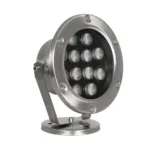 GLOBOSTAR® UNDERWATERJERRY 999-0271 Υποβρύχιο Επιφανειακό Σποτ για Σιντριβάνια/Πισίνες LED 12W 1080lm 30° DC 24V Αδιάβροχο IP68 Θερμό Λευκό 2700K Dimmable - Bridgelux SMD Chip - Ανοξείδωτο Ατσάλι 304 - Μ14.5 x Π9.5 x Υ17cm - 3 Χρόνια Εγγύηση