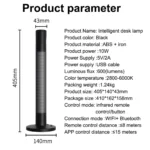 GLOBOSTAR® DESTINY GLB-106-0019 Επιτραπέζιο Φωτιστικό Πορτατίφ με RF Ασύρματο Χειριστήριο & Λειτουργία μέσω WiFi APP LED 10W 600lm 180° AC 220-240V IP20 Πολύχρωμο RGB Dimmable - Sanan SMD Chip - Μαύρο - Μ14 x Π14 x Υ40.5cm - 2 Χρόνια Εγγύηση - Image 9
