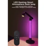 GLOBOSTAR® DESTINY GLB-106-0020 Επιτραπέζιο Φωτιστικό Πορτατίφ με RF Ασύρματο Χειριστήριο & Λειτουργία μέσω WiFi APP LED 10W 600lm 180° AC 220-240V IP20 Πολύχρωμο RGB Dimmable - Sanan SMD Chip - Μαύρο - Μ14 x Π14 x Υ50cm - 2 Χρόνια Εγγύηση - Image 2