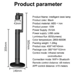 GLOBOSTAR® DESTINY GLB-106-0020 Επιτραπέζιο Φωτιστικό Πορτατίφ με RF Ασύρματο Χειριστήριο & Λειτουργία μέσω WiFi APP LED 10W 600lm 180° AC 220-240V IP20 Πολύχρωμο RGB Dimmable - Sanan SMD Chip - Μαύρο - Μ14 x Π14 x Υ50cm - 2 Χρόνια Εγγύηση - Image 5