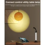 GLOBOSTAR® DESTINY GLB-106-0020 Επιτραπέζιο Φωτιστικό Πορτατίφ με RF Ασύρματο Χειριστήριο & Λειτουργία μέσω WiFi APP LED 10W 600lm 180° AC 220-240V IP20 Πολύχρωμο RGB Dimmable - Sanan SMD Chip - Μαύρο - Μ14 x Π14 x Υ50cm - 2 Χρόνια Εγγύηση - Image 6