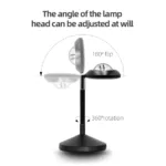 GLOBOSTAR® SUNSET GLB-106-0022 Επιτραπέζιο Φωτιστικό Πορτατίφ Προτζέκτορας Sunset με RF Ασύρματο Χειριστήριο & Λειτουργία μέσω WiFi APP LED 6W 360lm 60° AC 220-240V IP20 Πολύχρωμο RGB Dimmable - Sanan SMD Chip - Μαύρο - Μ10 x Π10 x Υ27cm - 2 Χρόνια Εγγύηση