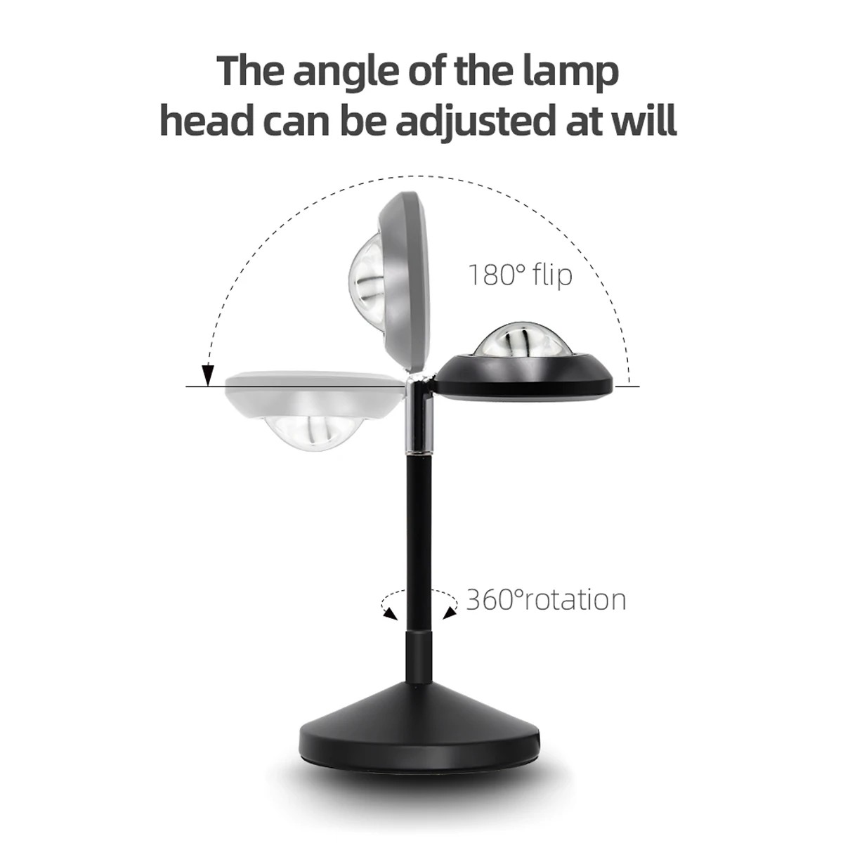 GLOBOSTAR® SUNSET GLB-106-0022 Επιτραπέζιο Φωτιστικό Πορτατίφ Προτζέκτορας Sunset με RF Ασύρματο Χειριστήριο & Λειτουργία μέσω WiFi APP LED 6W 360lm 60° AC 220-240V IP20 Πολύχρωμο RGB Dimmable - Sanan SMD Chip - Μαύρο - Μ10 x Π10 x Υ27cm - 2 Χρόνια Εγγύηση