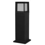 GLOBOSTAR® PALASO 12143 Φωτιστικό Κολωνάκι Κήπου με Ντουί 1 x E27 90° AC 220-240V Αδιάβροχο IP65 - Γκρι Ανθρακί - Μ15 x Π15 x Υ58cm