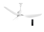 ΑΝΕΜΙΣΤΗΡΑΣ ΟΡΟΦΗΣ IP44 Φ1,32m DC30W LED 22W ABS+ΤΗΛΕΧ/ΡΙΟ ΑΣΠΡΟΣ - 18-530